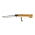Нож OPINEL №10, нержавеющая сталь, рукоять из бука, со штопором